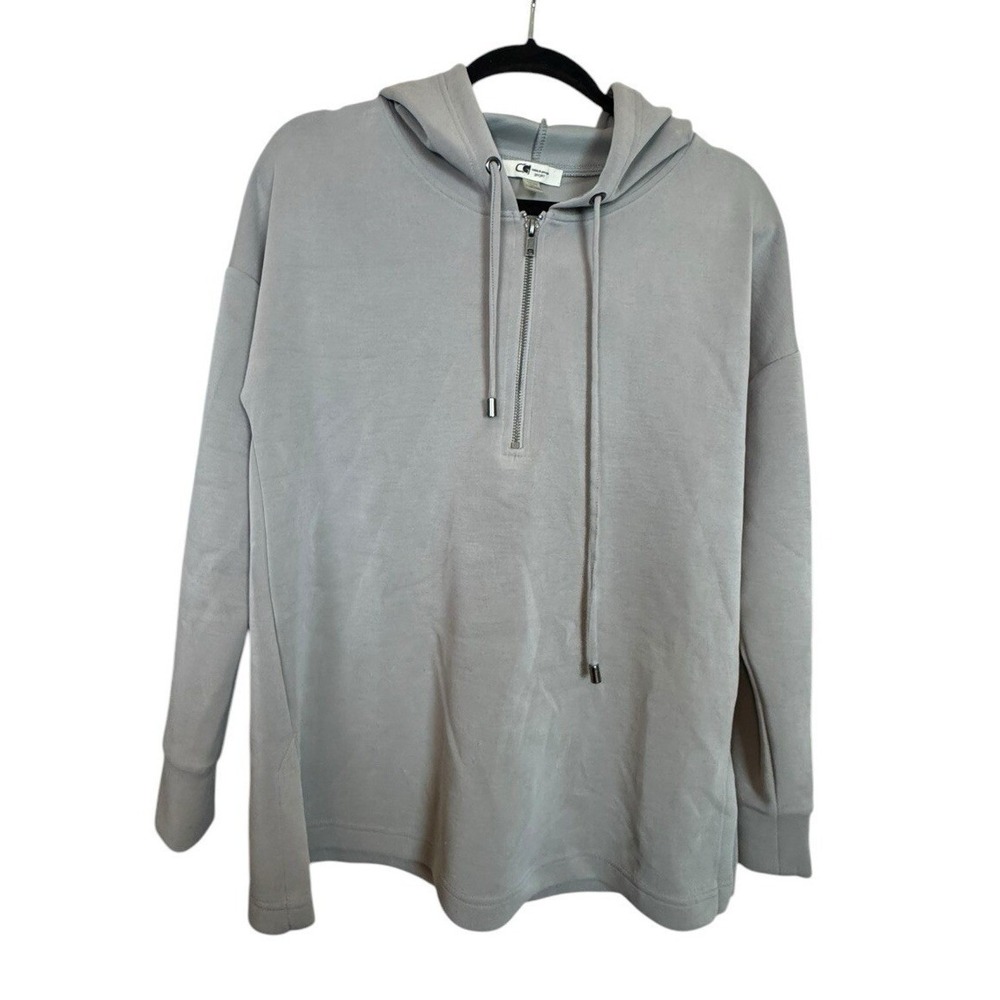 Cable & Gauge Sport Hooded Grey Sweatshirt Small Incredibly Soft Modal Blend